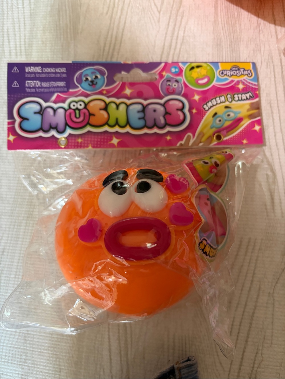 Smushers Orange Squeezable Toy NEW AUTHENTIC